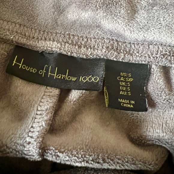 House of Harlow 1960 Grey Velour Velvet Jogger Pants - Small - Picture 7 of 11